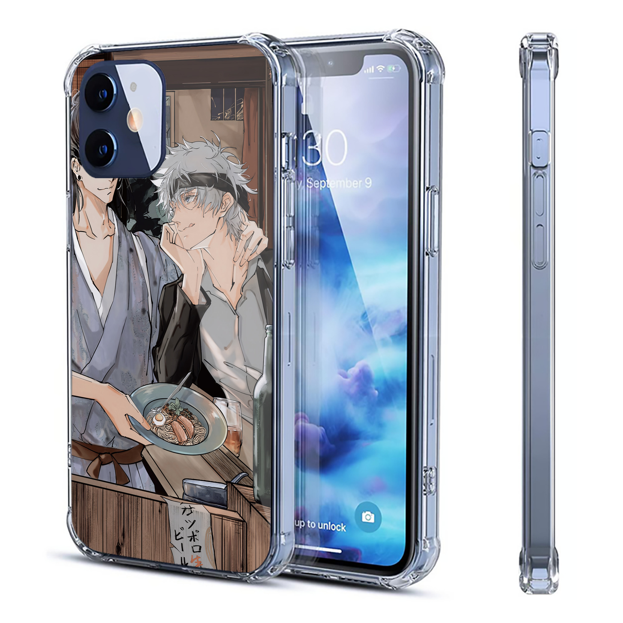 （画像用） 呪術廻戦 Jujutsu Kaisen 【iPhone 12シリーズ対応】透明スマホケース（クリアソフトケース）